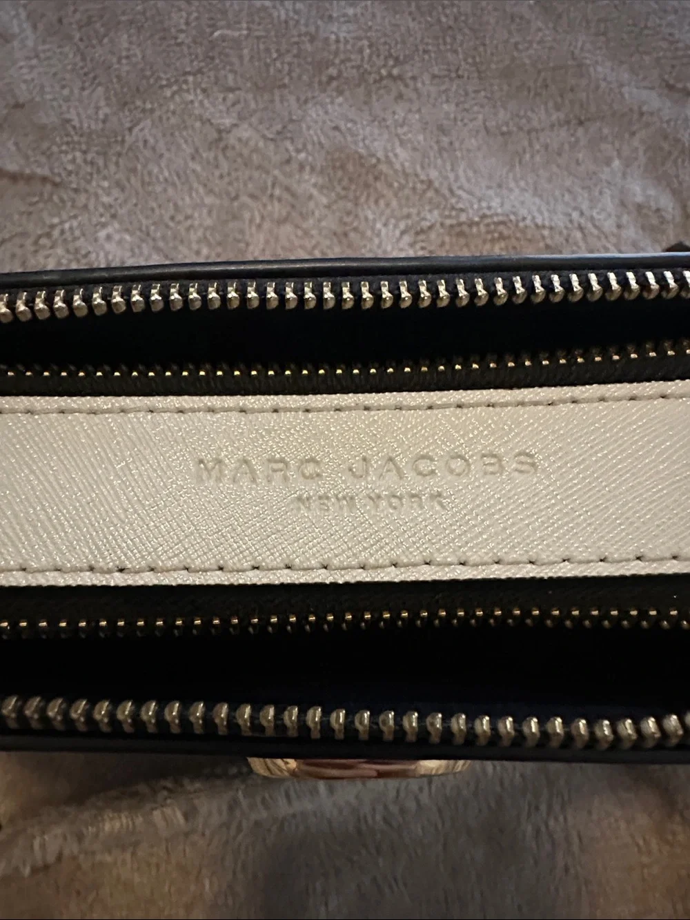 Marc By Marc Jacobs Taupe Crossbody with Gold Hardware